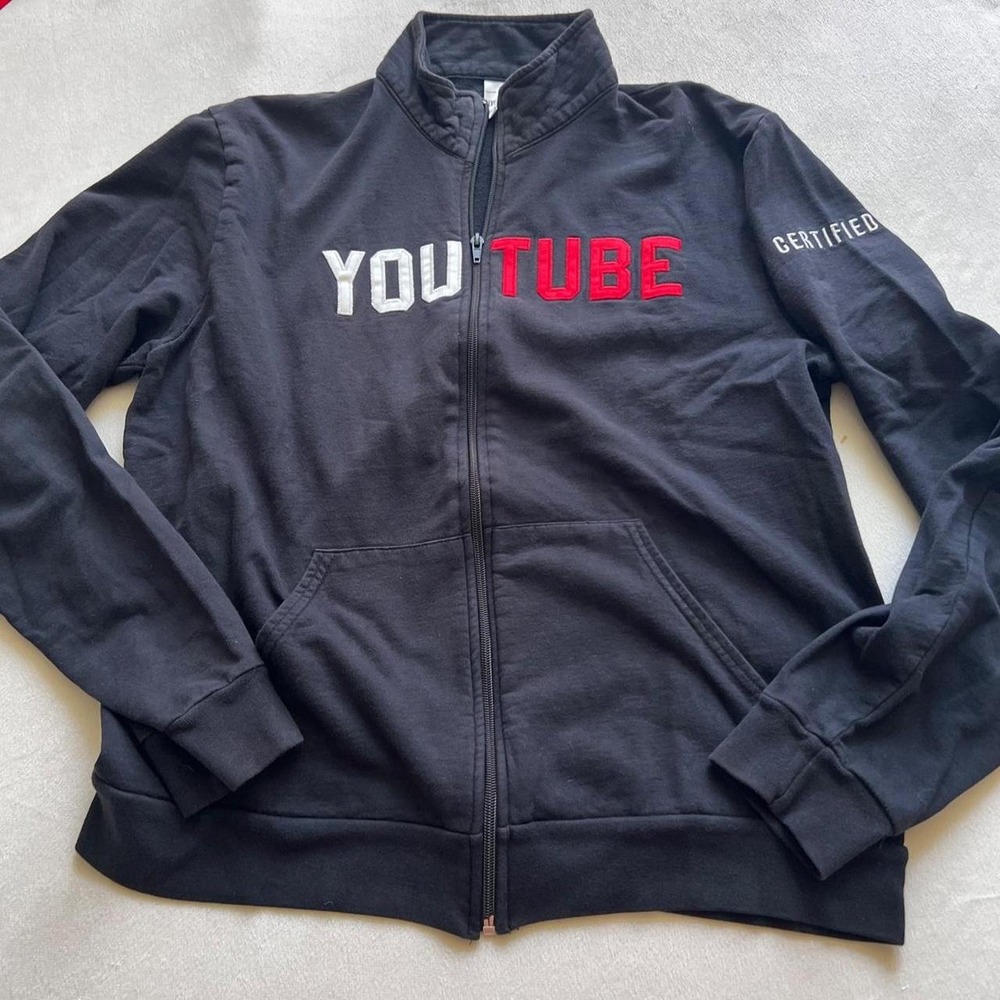 Black YouTube Zip Up jacket CERTIFIED exclusive Halloween Costume Funny
